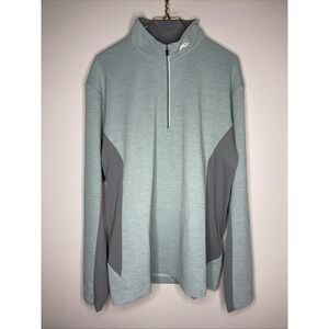 Mens Kjus Roman Midlayer Golf Half-Zip Seaglass Pewter UPF 50 XXL 2XL